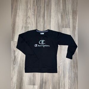 Champion Classic Black Crewneck